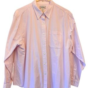 L.L. Bean Pink Button-Down Oxford Shirt